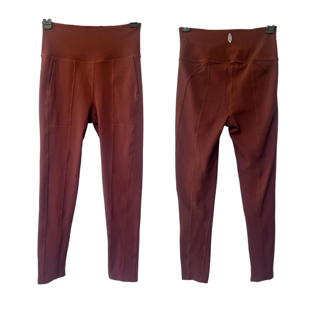 Free People Movement Brown Textured Legging Pants Size Small